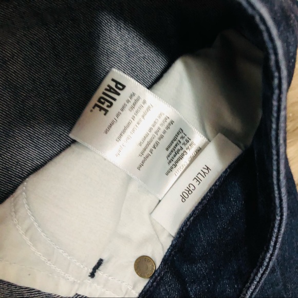 PAIGE Kylie Crop Dark Wash Ankle Jeans - Picture 5 of 8